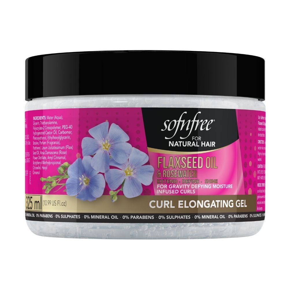 SofnFree Natural hair flaxseed oil & rosewater