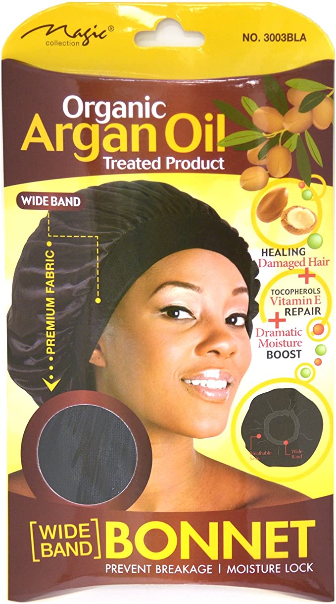 magic collection argan wide band bonnet assorted colours
